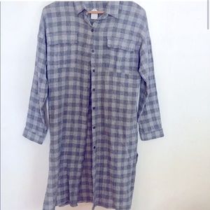 LUSH button up long sleeve dress